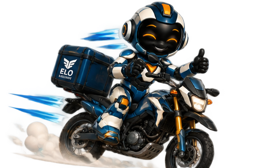 Elo na moto de entregas